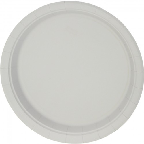 Тарілка паперова, d-230мм,біла золотий горох(10)