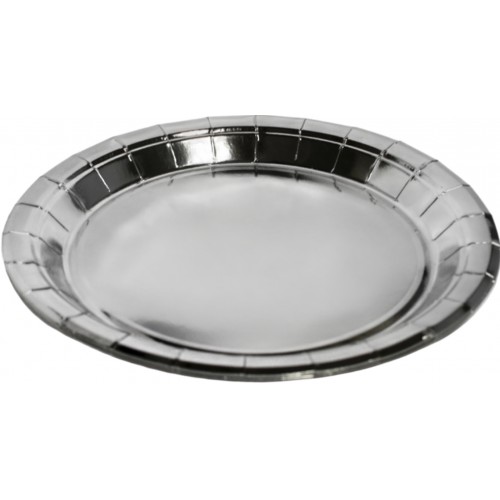 Тарілка паперова, d-230мм,срібло(10)