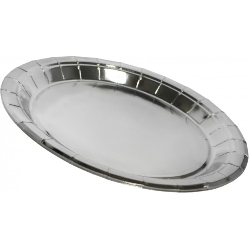 Тарілка паперова, d-230мм,срібло(10)