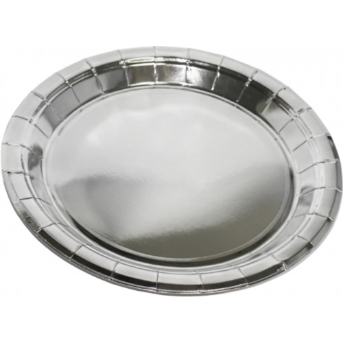 Тарілка паперова, d-230мм,срібло(10)