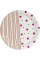 Тарілка паперова, d-230мм,золото рожеві полоси горох(10)