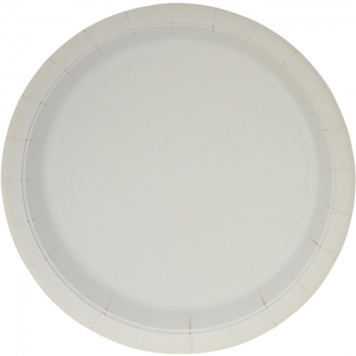 Тарілка паперова, d-230мм,золото рожеві полоси горох(10)