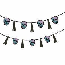 Гірлянда картонна "YES! FUN" Череп з китицею 3м 13 елементів №801181