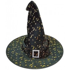 Капелюх відьми "Зірки" чорний №170216-197