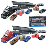 Трейлер метал. інер-ий 32см,4 машинки,в кор-ці,36х20х6,5см №425-12(36)