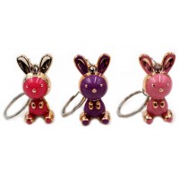 Брелок пластиковий "Зайчик золотистий" 4см мікс №BT-2027(12)