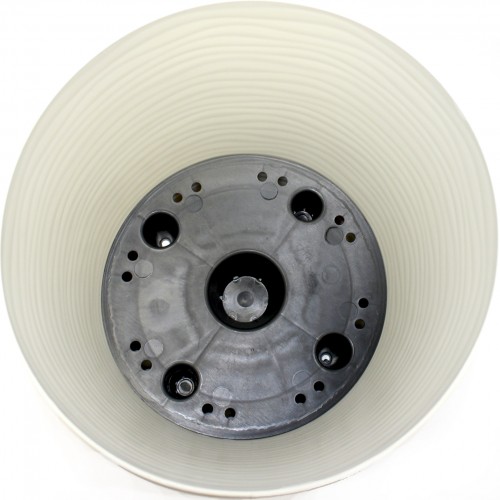 Горщик квітковий пластиковий "Ф'южн" 20х18см 3,5л біла троянда,низький,зі вставкою/Алеана/