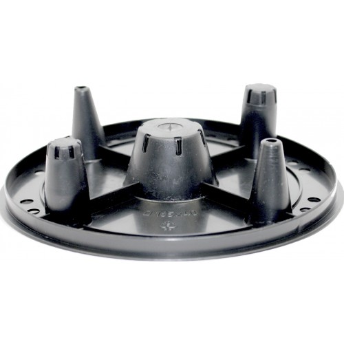 Горщик квітковий пластиковий "Ф'южн" 20х18см 3,5л біла троянда,низький,зі вставкою/Алеана/