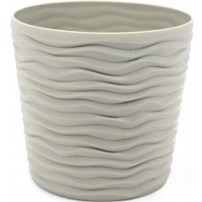 Горщик квітковий пласт. "Ф'южн" d12х11см 0,6л какао,низький,зі вставкою №0317/Алеана/(8)