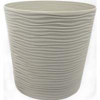 Горщик квітковий пласт. "Ф'южн" d23,5х22см 6л какао,низький,зі вставкою №0256/Алеана/(8)