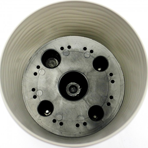 Горщик квітковий пласт. "Ф'южн" d23,5х22см 6л какао,низький,зі вставкою №0256/Алеана/(8)