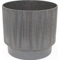 Горщик квітковий пласт. "Осло" d12х10,5см 0,7л граніт wood,зі вставкою №5600/Алеана/(8)