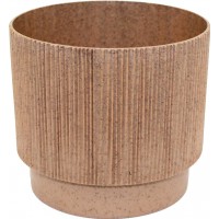 Горщик квітковий пласт. "Осло" d12х10,5см 0,7л карамель wood,зі вставкою №5617/Алеана/(8)