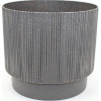 Горщик квітковий пласт. "Осло" d16х14см 1,9л граніт wood,зі вставкою №5631/Алеана/(8)
