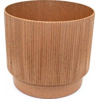 Горщик квітковий пласт. "Осло" d16х14см 1,9л карамель wood,зі вставкою №5648/Алеана/(8)