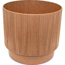 Горщик квітковий пласт. "Осло" d16х14см 1,9л карамель wood,зі вставкою №5648/Алеана/(8)