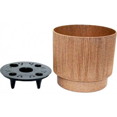 Горщик квітковий пласт. "Осло" d16х14см 1,9л карамель wood,зі вставкою №5648/Алеана/(8)