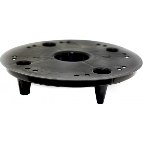 Горщик квітковий пласт."Осло"d20х17,5см3,8л біла троянда wood,зі вставкою№5655/Алеана/(12)