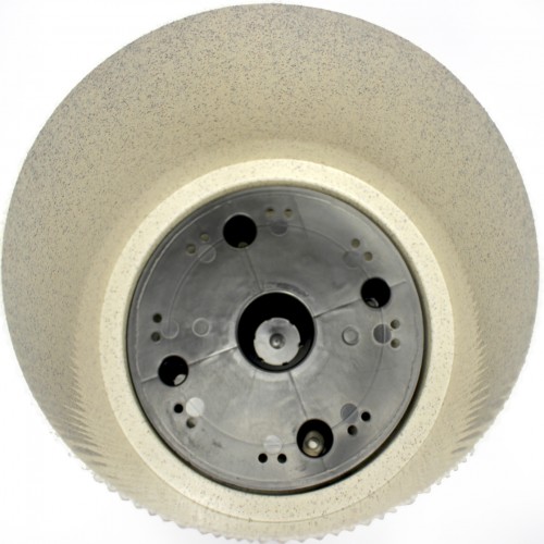 Горщик квітковий пласт."Осло"d24х21см 6,3л біла троянда wood,зі вставкою №5686/Алеана/(12)