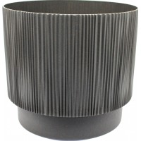 Горщик квітковий пласт. "Осло" d24х21см 6,3л граніт wood,зі вставкою №5693/Алеана/(12)