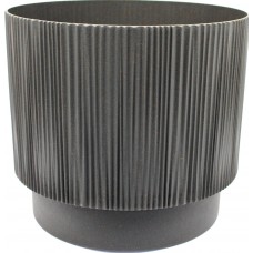 Горщик квітковий пласт. "Осло" d24х21см 6,3л граніт wood,зі вставкою №5693/Алеана/(12)