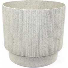 Горщик квітковий пласт. "Осло" d30х27см 14л біла троянда wood,зі вставкою №5716/Алеана/(4)