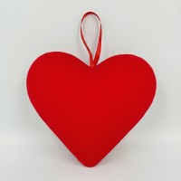 Підвіска декор. "Серце" 19см флокова №2021-006(36)