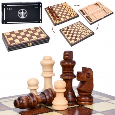 Шахи дерев.,3в1(шашки),фігури дерев.,в кор-ці,29,5х15,5х4,5см №FG240502023L(30)