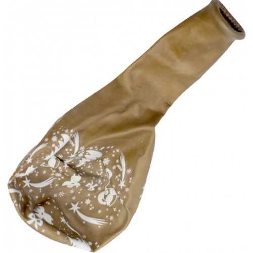 Кулька повітряна латексна перламутрова 10"/26см Новорічний Mirror (50)  