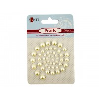 Набор жемчужин самоклеящихся Santi 50 шт шампань 952634