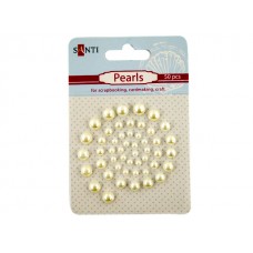 Набор жемчужин самоклеящихся Santi 50 шт шампань 952634