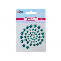 Набір перлин самоклеючих Santi смарагдові 50 шт 740138