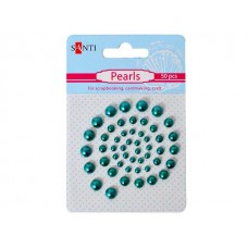 Набор жемчужин самоклеющихся Santi изумрудные 50 шт 740138