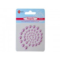 Набір перлин самоклейних Santi ніжно-рожеві 50 шт 740184