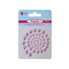Набор жемчужин самоклеющихся Santi нежно-розовые 50 шт 740184