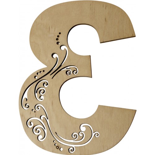 Заготовка фанера Цифра-завитушка 3 h20см