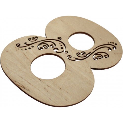 Заготовка фанера Цифра-завитушка 8 h20см