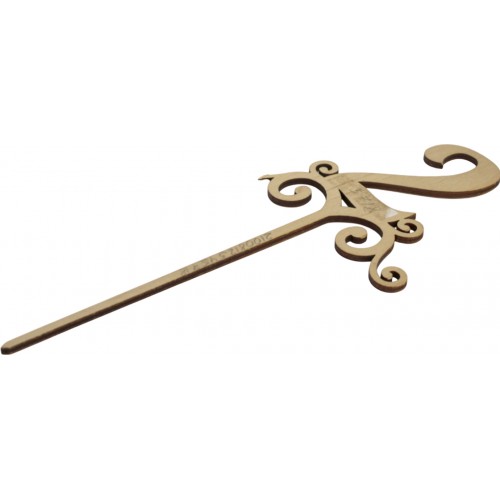 Цифра с ножкой 24 см 2 фанера (5)