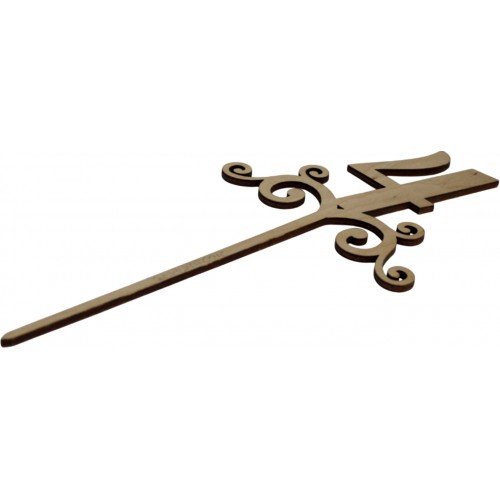 Цифра с ножкой 24 см 4 фанера (5)