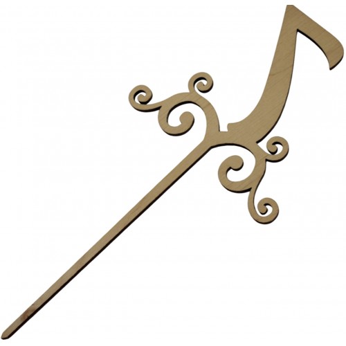 Цифра с ножкой 24 см 7 фанера (5)