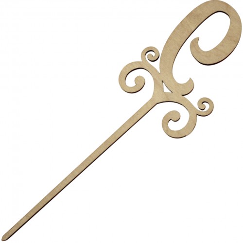 Цифра с ножкой 24 см 9 фанера (5)