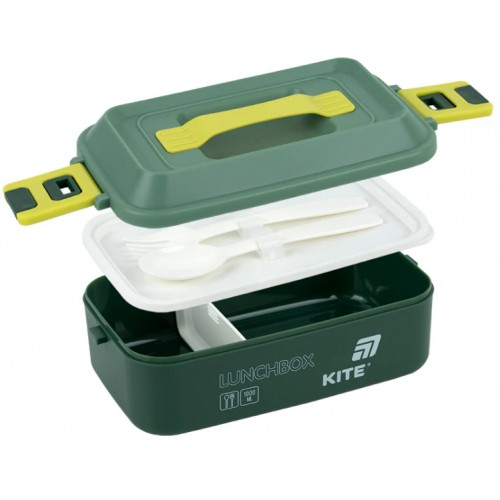 Ланч бокс пласт. "Kite" 1000мл з наповненням,зелений №K25-1183-3