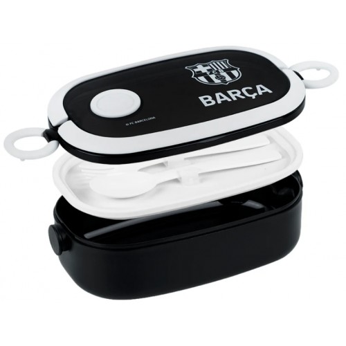Ланч бокс пласт. "Kite" 900мл FC Barcelona з наповненням,чорний №BC25-1180
