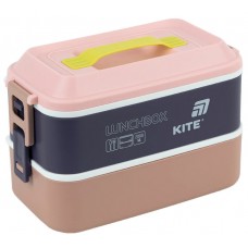 Ланч бокс пласт. "Kite" 2000мл подвійний з наповненням,бежевий №K25-1184-1