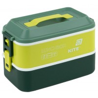 Ланч бокс пласт. "Kite" 2000мл подвійний з наповненням,зелений №K25-1184-3
