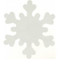 Сніжинка паперова для прикрас 18 см біла (5)