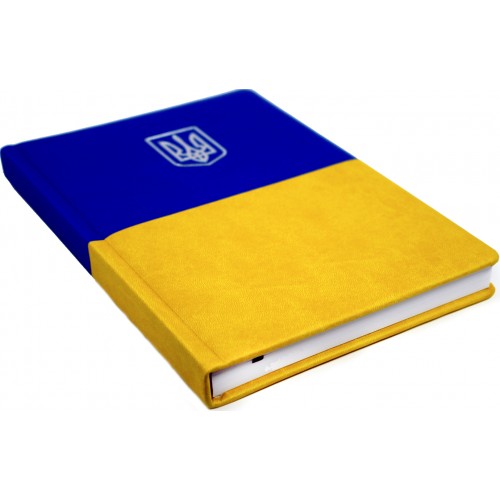 Щоден. А5 "Economix" недат. Vivela жовто-блакитний, з тисненням "Герб" №E22062-99(20)