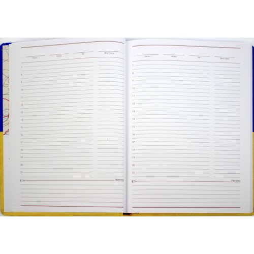 Щоден. А5 "Economix" недат. Vivela жовто-блакитний, з тисненням "Герб" №E22062-99(20)