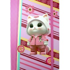 Блокнот А5 80арк. лін. "Звірята" об'ємний,на гумці №JZ85014(16)
