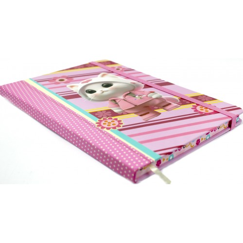 Блокнот А5 80арк. лін. "Звірята" об'ємний,на гумці №JZ85014(16)